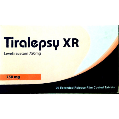 TIRALEPSY XR 750 MG ( LEVETIRACETAM ) 20 F.C. TABLETS